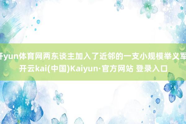 开yun体育网两东谈主加入了近邻的一支小规模举义军-开云kai(中国)Kaiyun·官方网站 登录入口