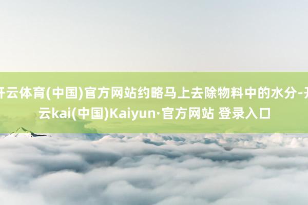 开云体育(中国)官方网站约略马上去除物料中的水分-开云kai(中国)Kaiyun·官方网站 登录入口