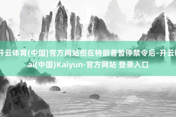 开云体育(中国)官方网站但在特朗普暂停禁令后-开云kai(中国)Kaiyun·官方网站 登录入口